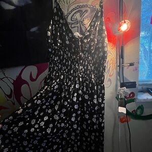 Ultra Flirt Black and White Floral romper